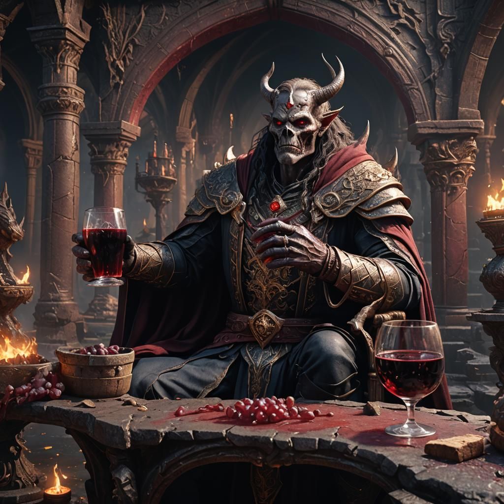 Lord of Underworld: Detailed Matte Painting in 8K