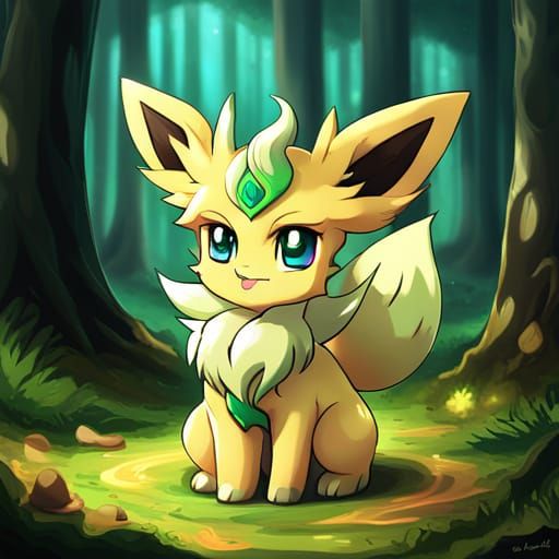 Adorable Chibi Leafeon Photography in High Definition