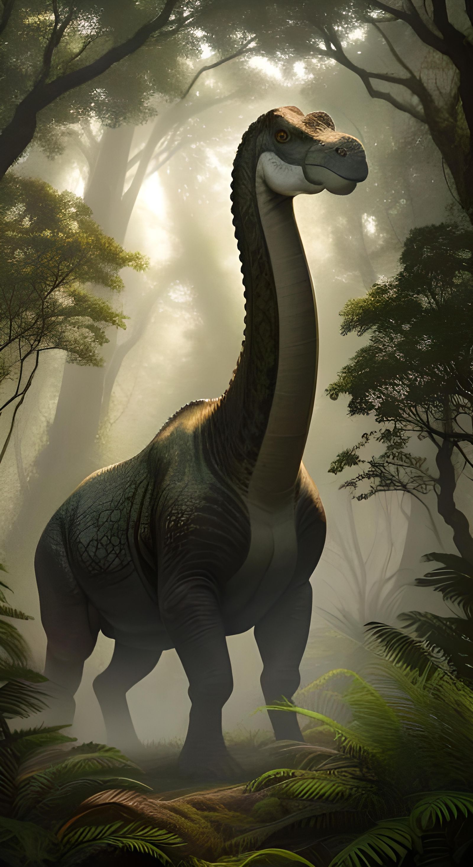Brontosaurus prehistoric landscape