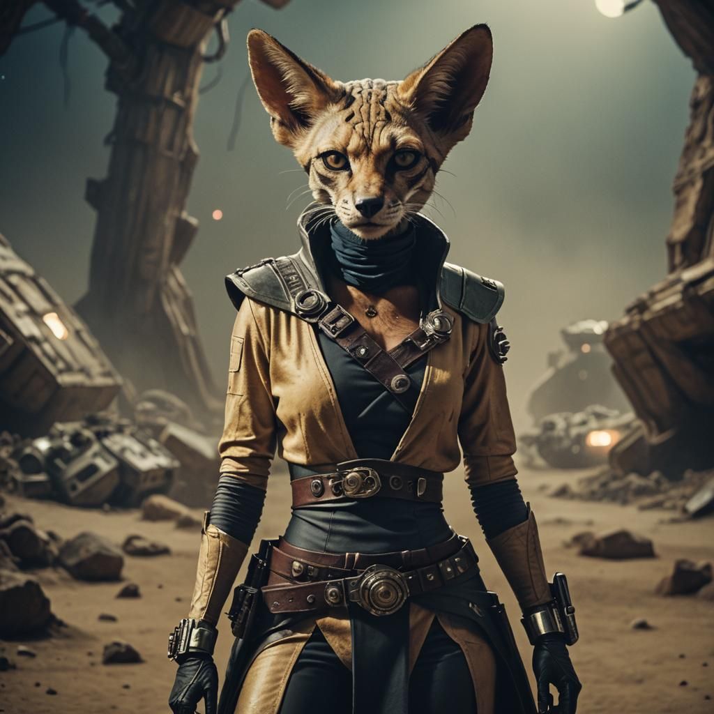 Cinematic Space Pirate Hybrid Creature