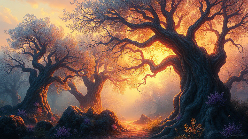 Mystical Dreamscape in Dinotopia Style