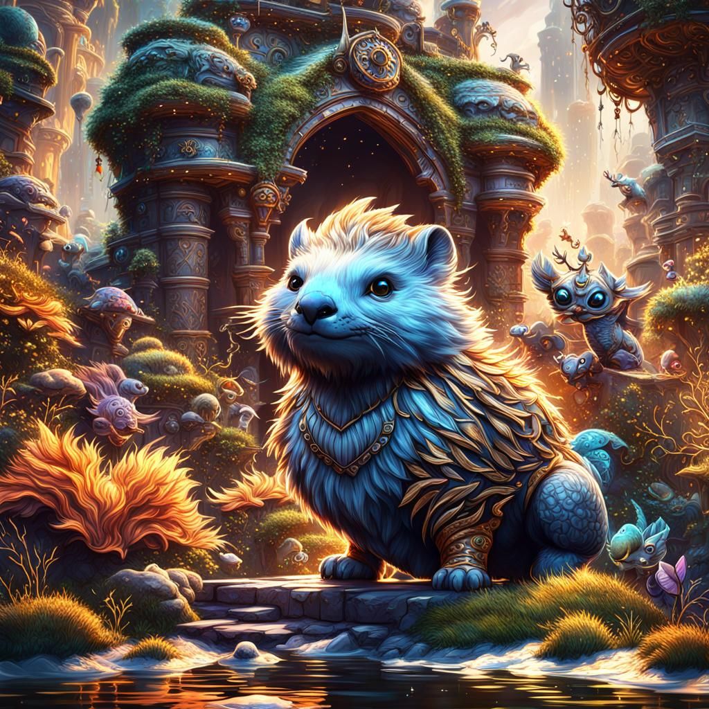 Cute Animals in Detailed Matte Painting