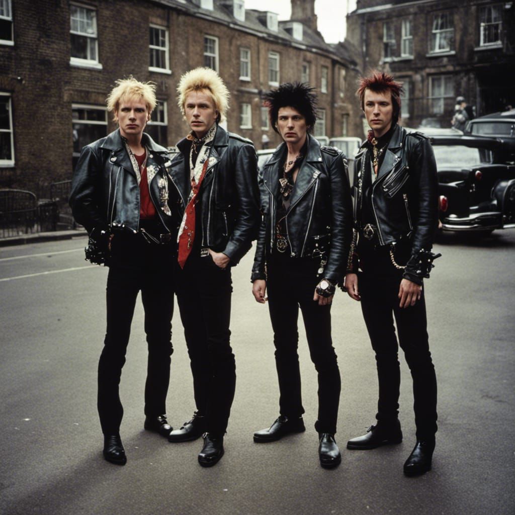 The Sex Pistols, 1977, Photorealistic Style