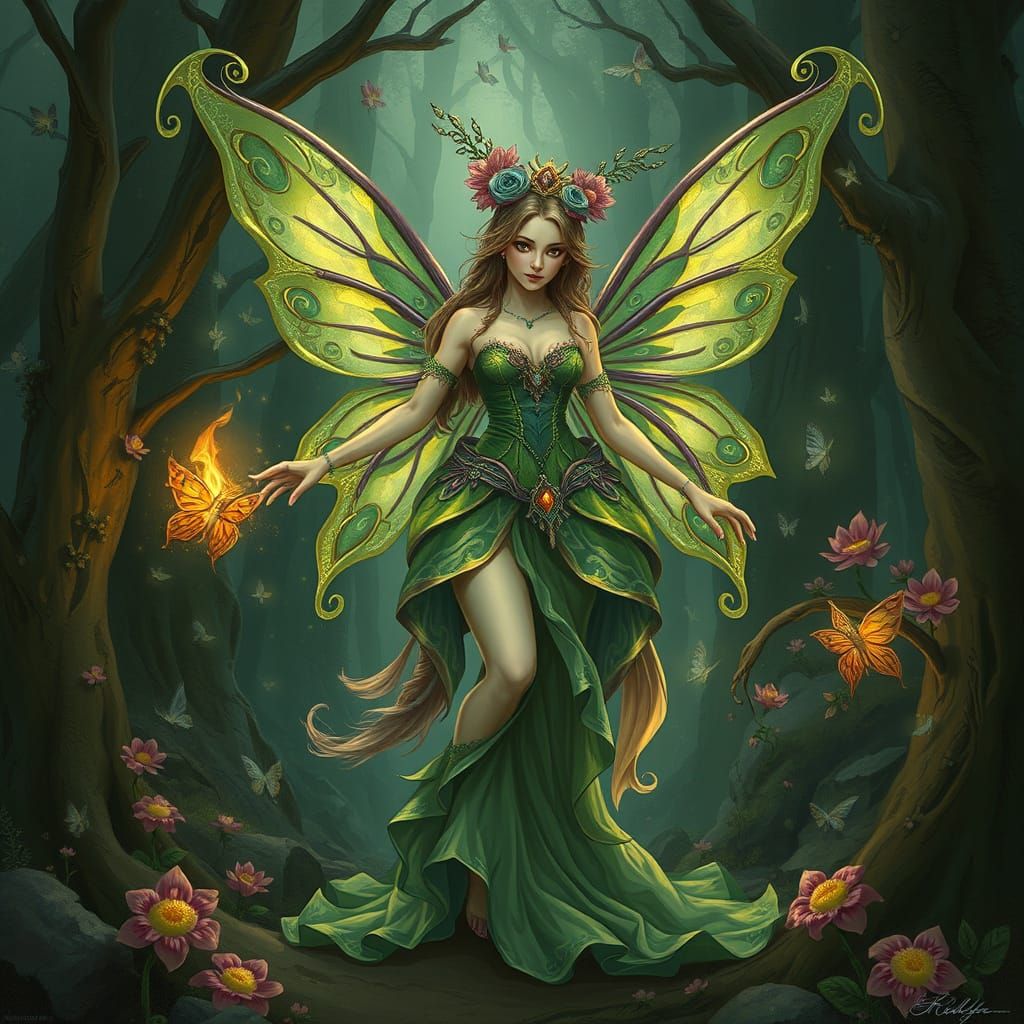 Enchantress Fairy With Magical Aura