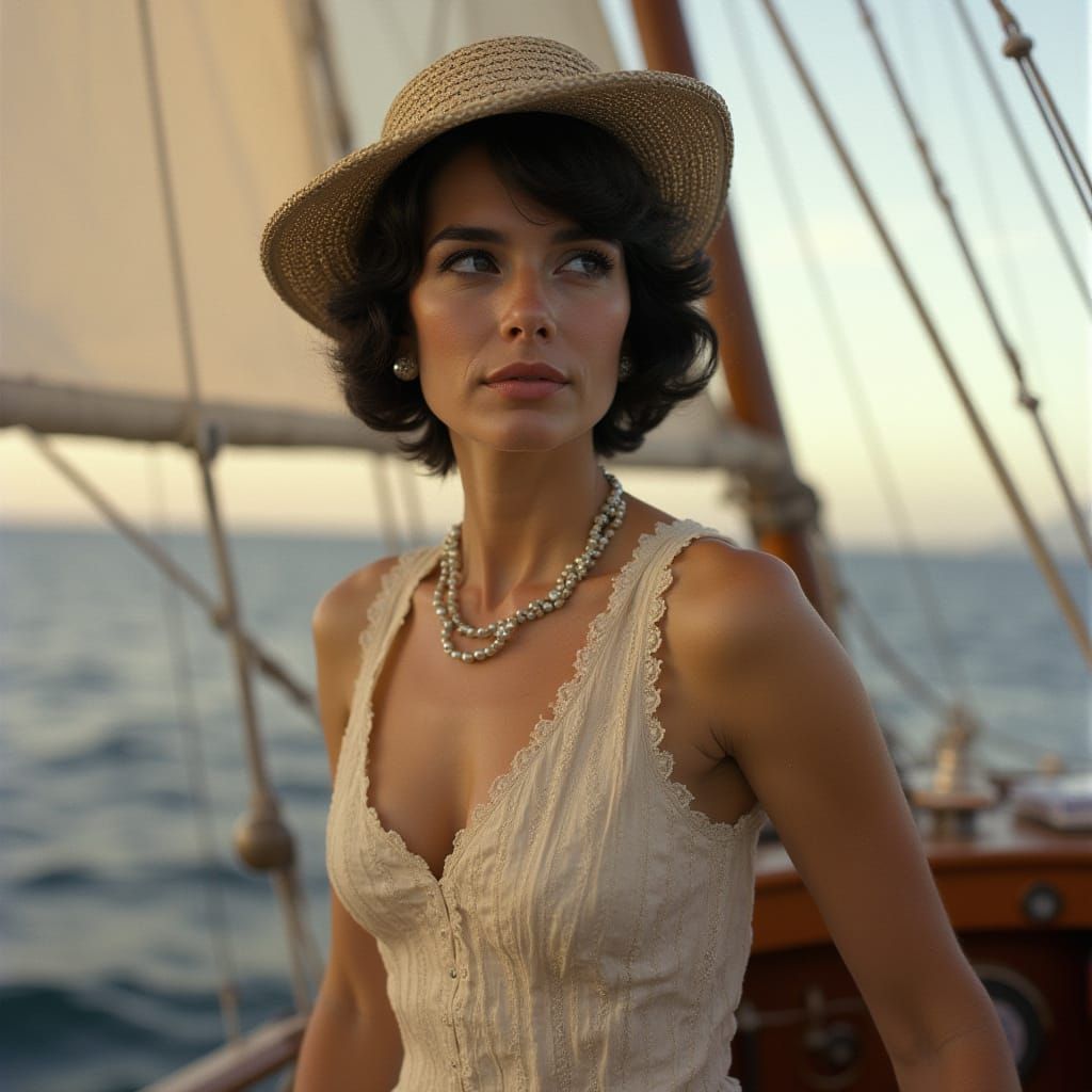 Vintage Hollywood Starlet Cruises in Gatsby-Era Glamour