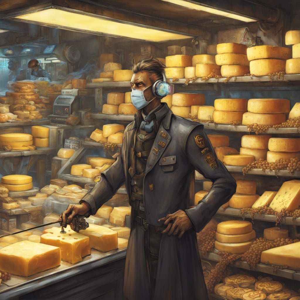 Cyberpunk Street Food Vendor