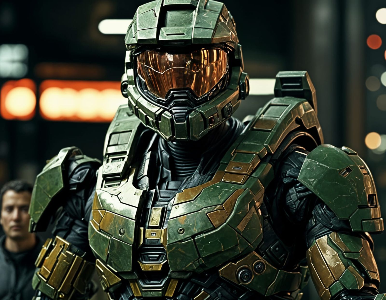 Master Chief Character Customization Screen in Comic Style