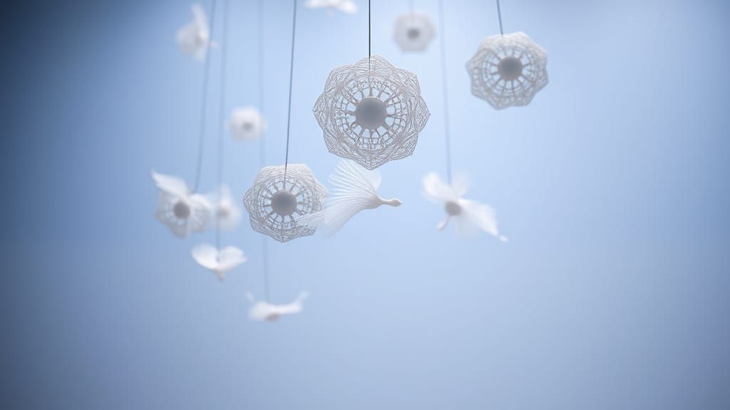 Translucent Objects Drift in Liquid: Ethereal Slow Motion