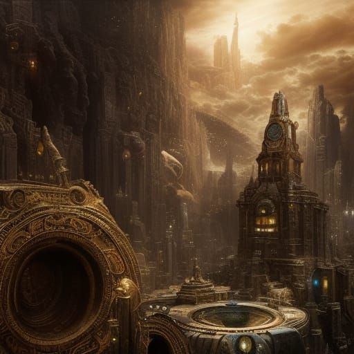 Epic Lord of Time and Space Digital Painting