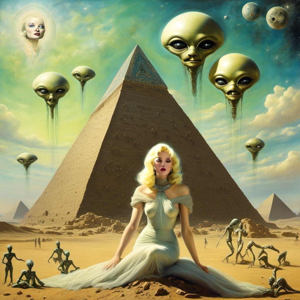 Marilyn Monroe and Aliens Build Pyramids