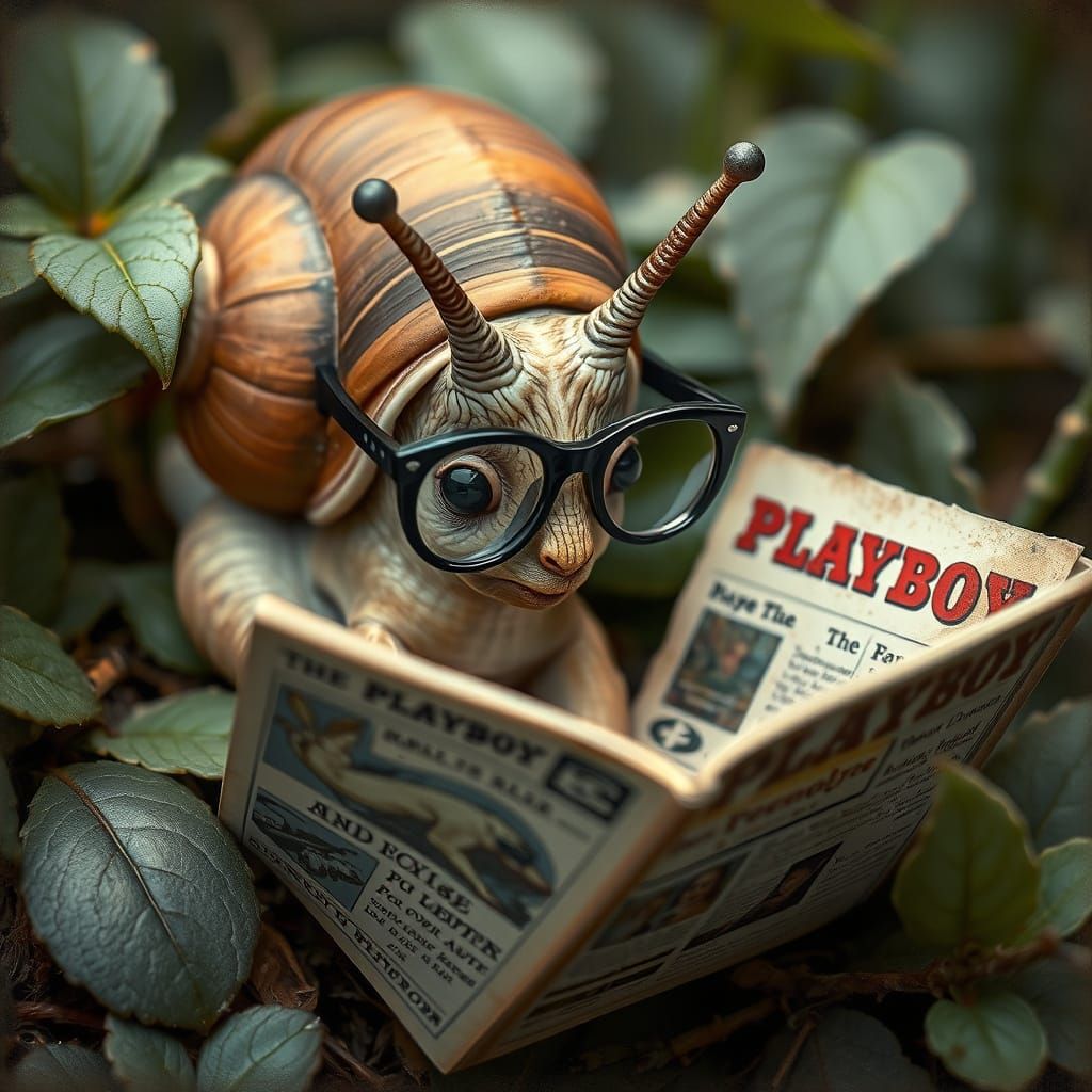 Whimsical Snail's Vintage Magazine Moment