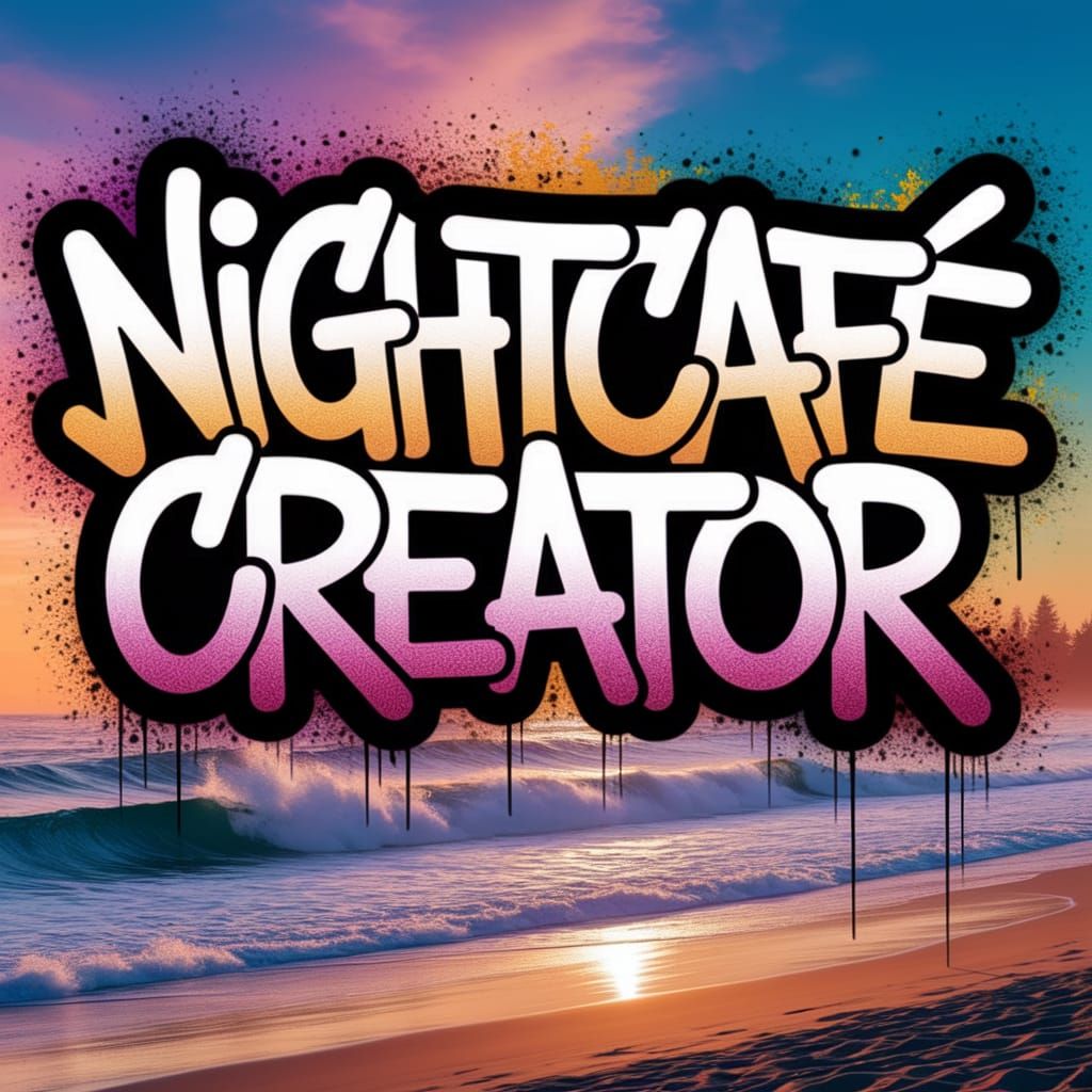 Urban Oasis in Vibrant Graffiti Style