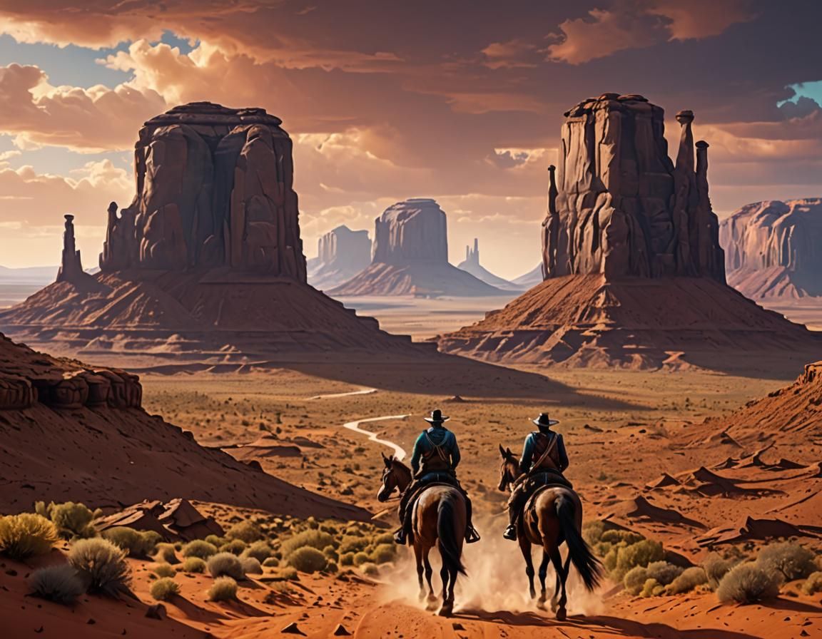 Horse Rider in Monument Valley: Fantasy Concept Art