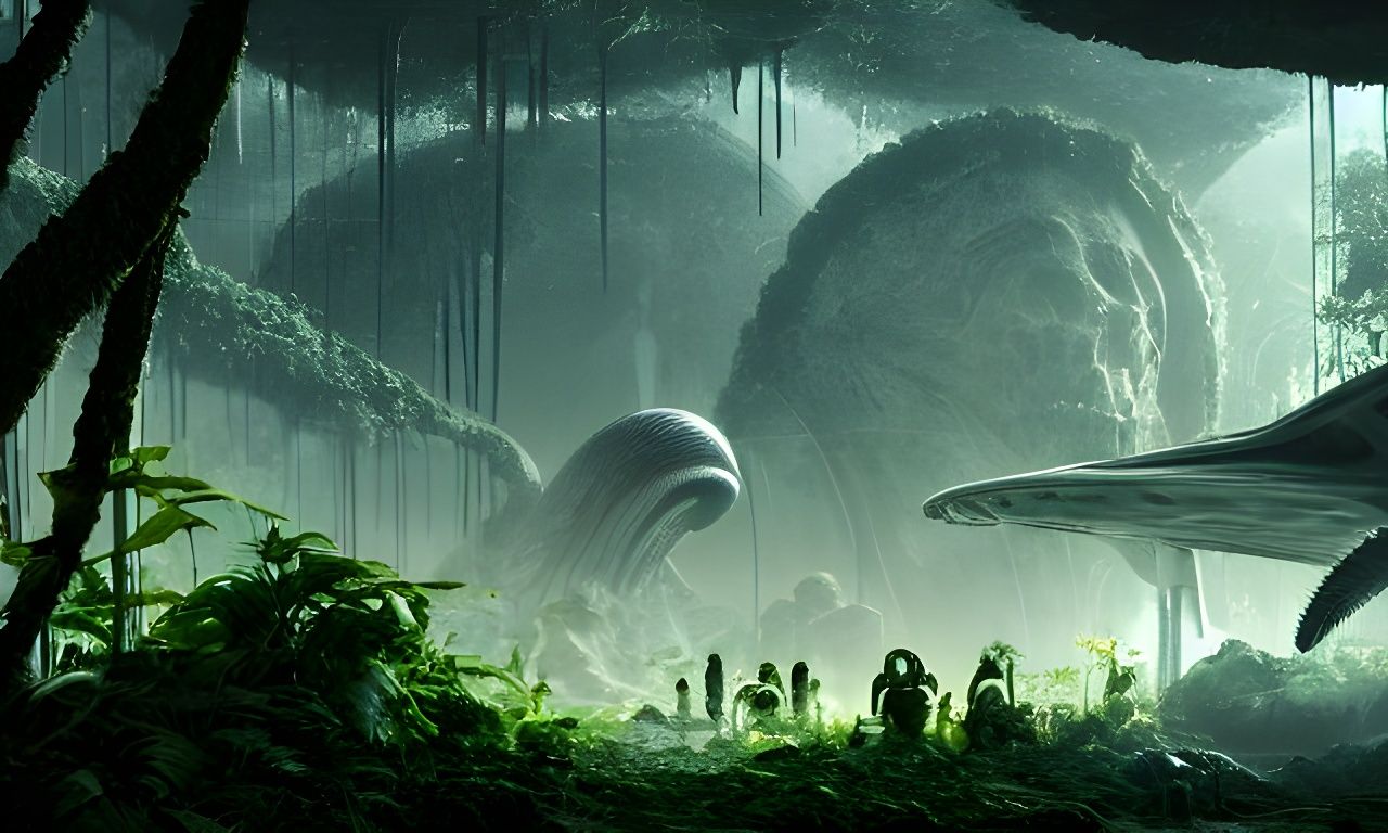 Lush Alien Jungle Concept Art in 8K Resolution