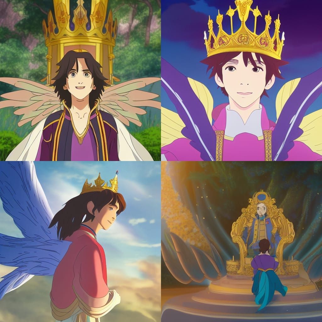 Prince Ben Coronation: Anime-Style Ghibli Key Visual
