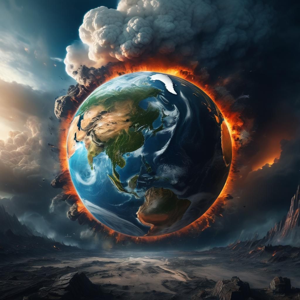 Earth from Space: Global Warming Digital Matte Painting