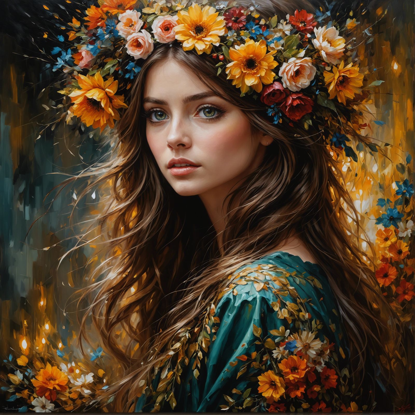 "She's a mess of gorgeous chaos, and you can see it in her eyes."