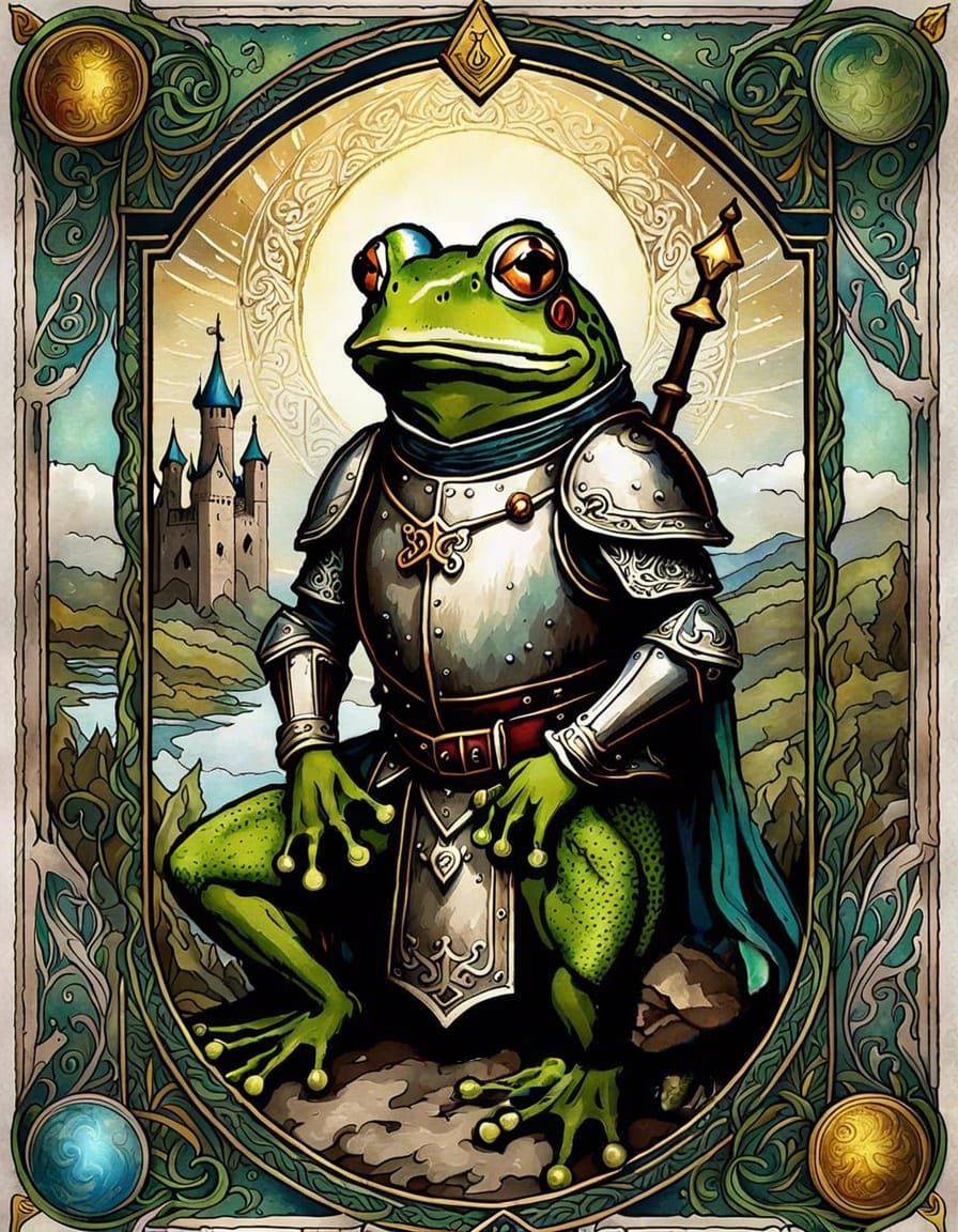 Tarot Card "FROG" 🔮🐸💚 V2