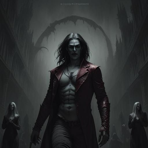 Vampires in Dark Gothic Horror Style