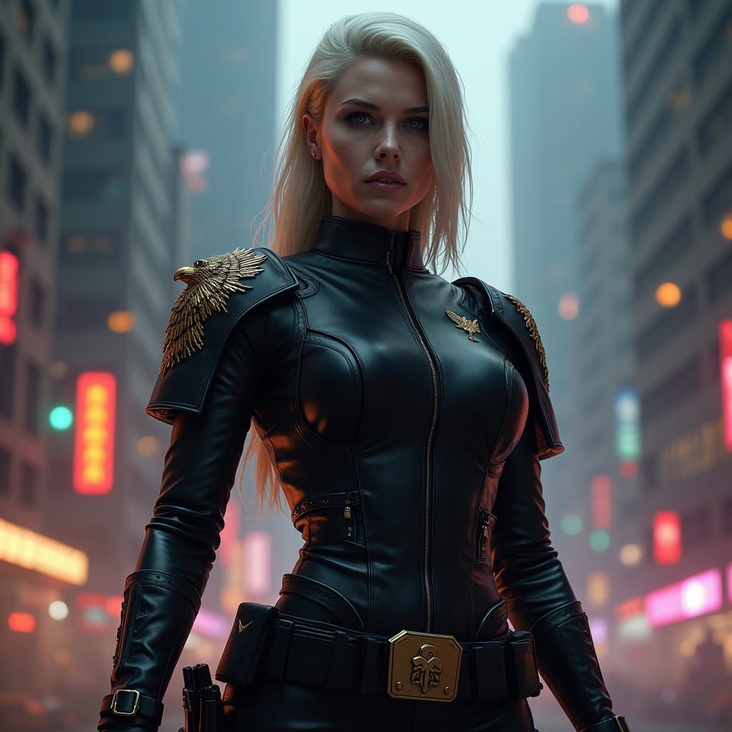 Judge Anderson in Dystopian Mega-City One