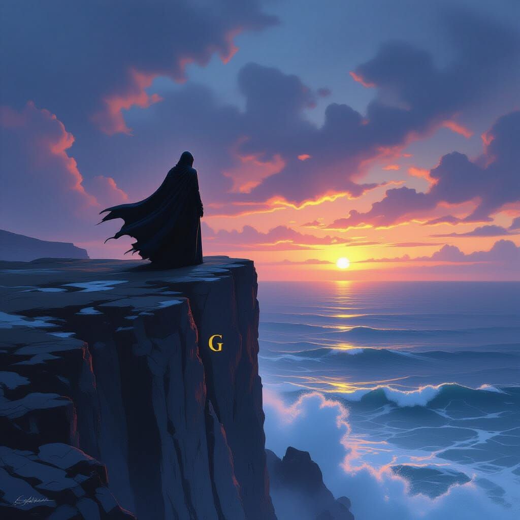 The Guardian: Epic Concept Art of Cloaked Figure