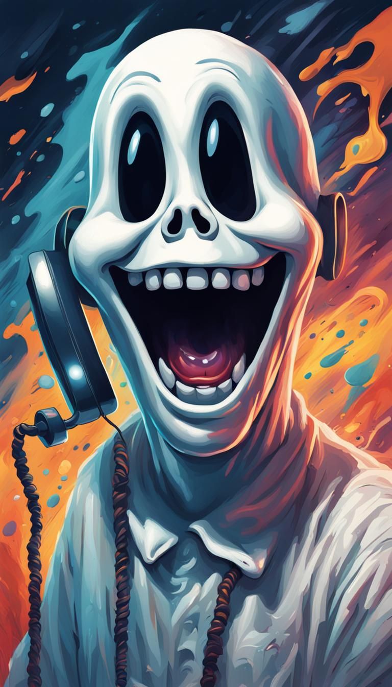 Hyperrealistic Casper the Ghost Telemarketer Concept Art