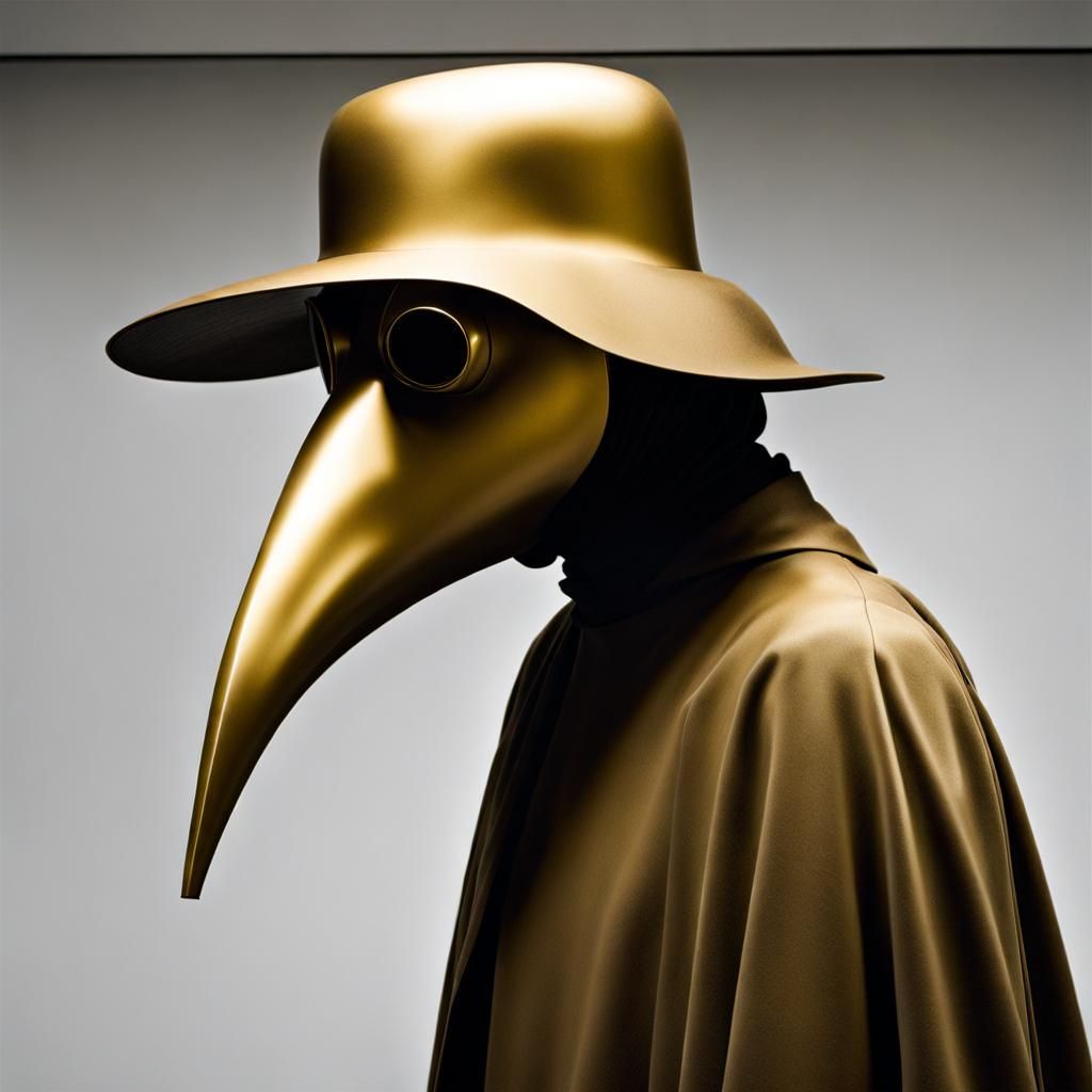 Plague Doctor in Minimalist Style