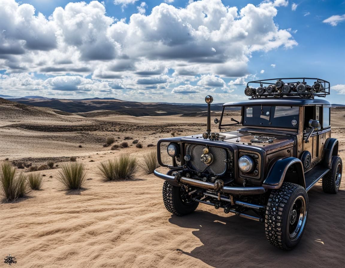 Steampunk Engine Powers Off-Road 4WD Vehicle