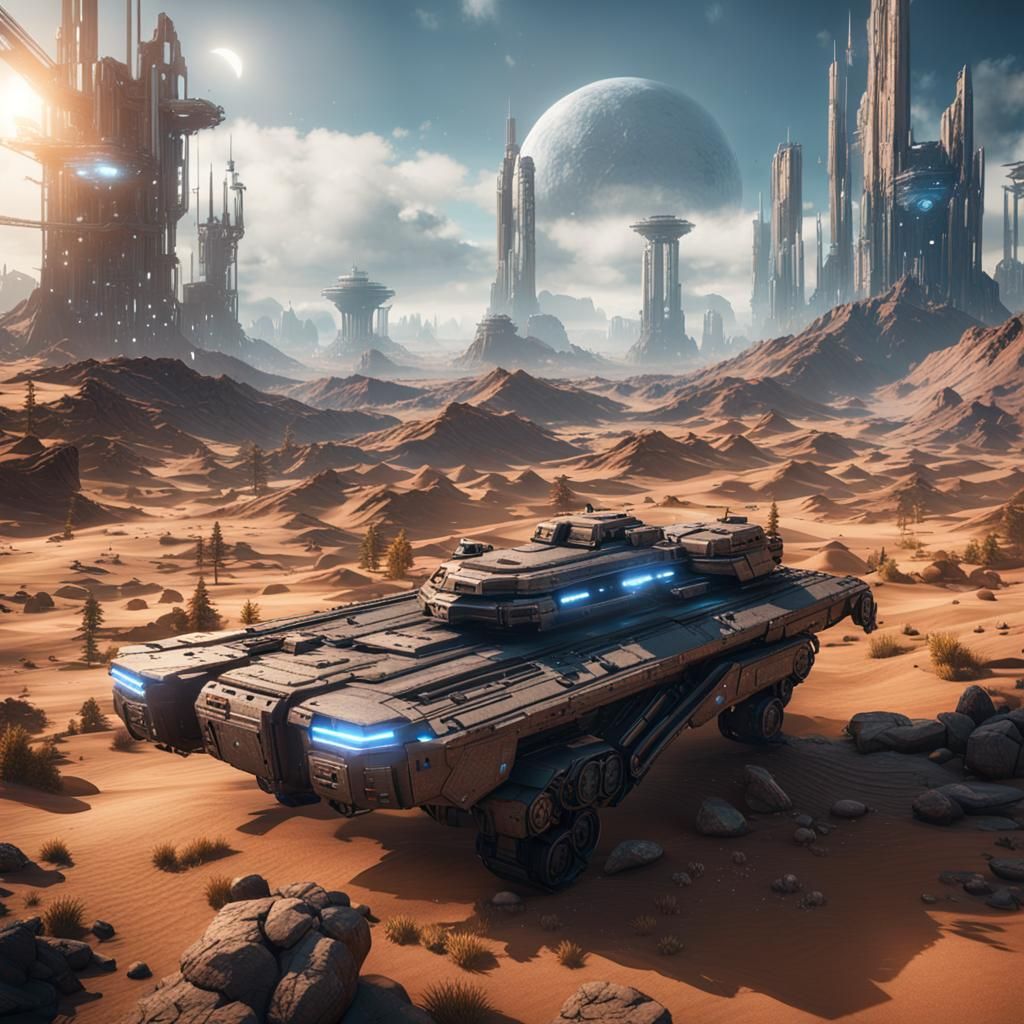 AI-Ruled Desolate World in 3D Game Style