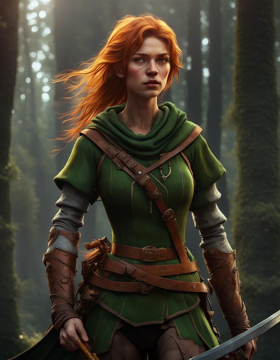 Ginger Archer: Dark Fantasy Revenge Art