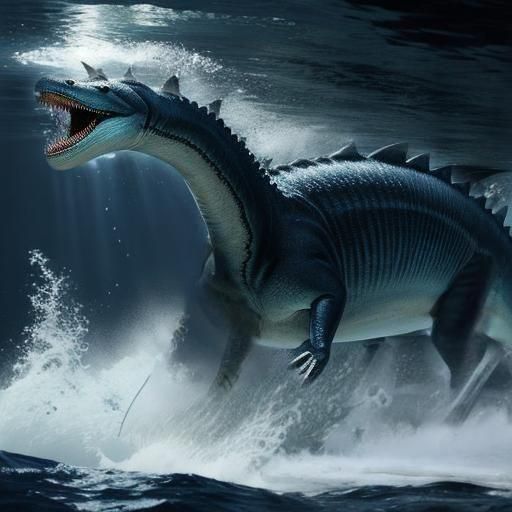 plesiosaur a water dwelling dinosaur. Biblical leviathan.
