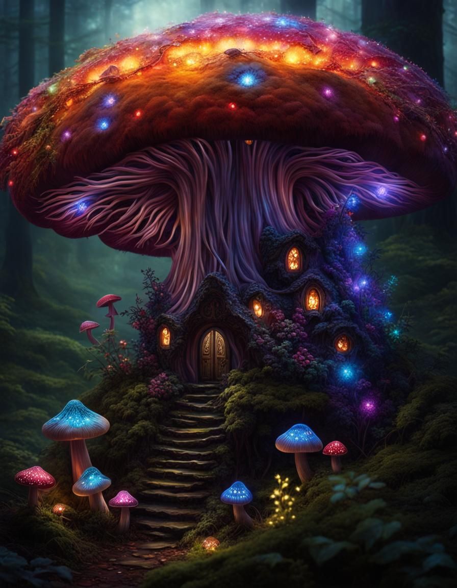 Ethereal Mushroom Elemental Creature in Macabre Detail