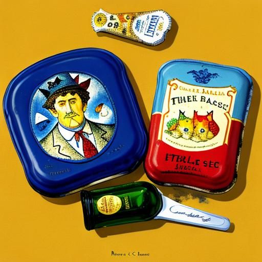 Mouse Cheese Package in Early 20th-Century Style