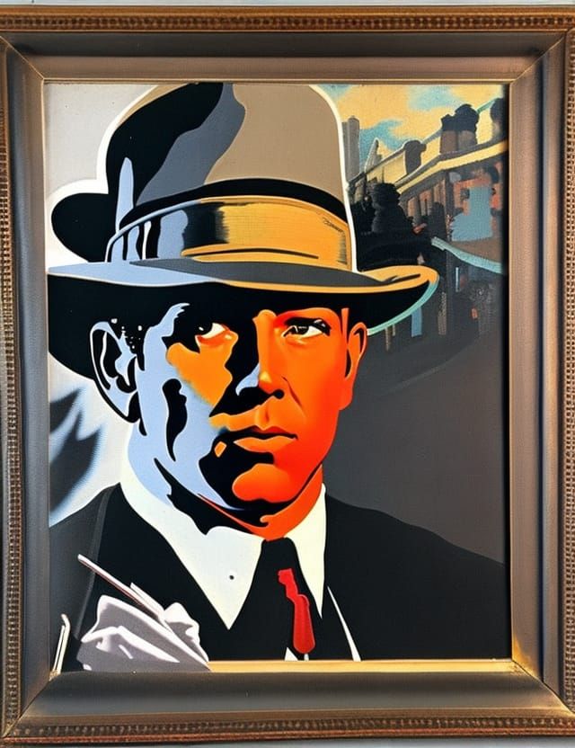 Noir Detective in Chinatown by Norman Rockwell