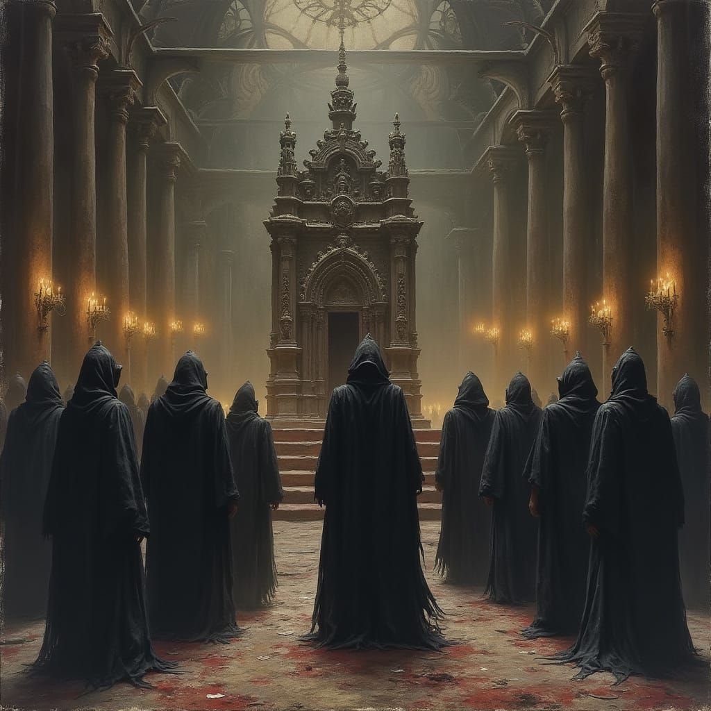 Decayed Lord's Baroque Court in Dark, Gothic Style