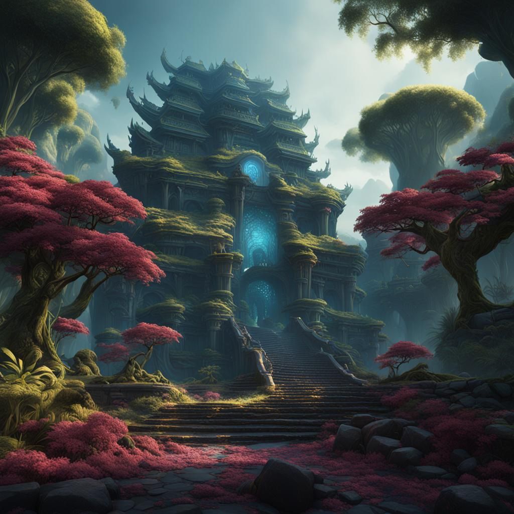 Detailed Na'vi Matte Painting in Deep Color