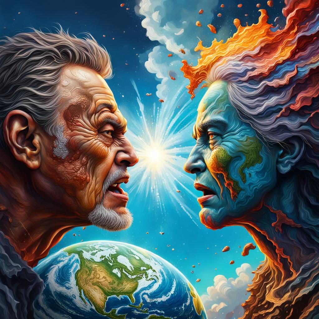 Father Sky's Wrath: Hyperrealistic Concept Art