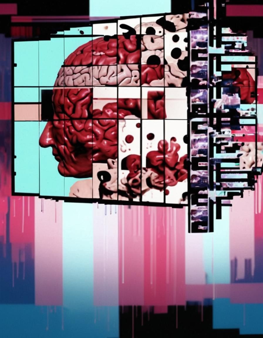 Video, video, glitch, brain bleed and brain glitch, is video truth, is truth a video glitchy thing, glitches on bottom a...