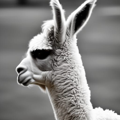 Hyperrealistic Llama Portrait in Cinematic Lighting