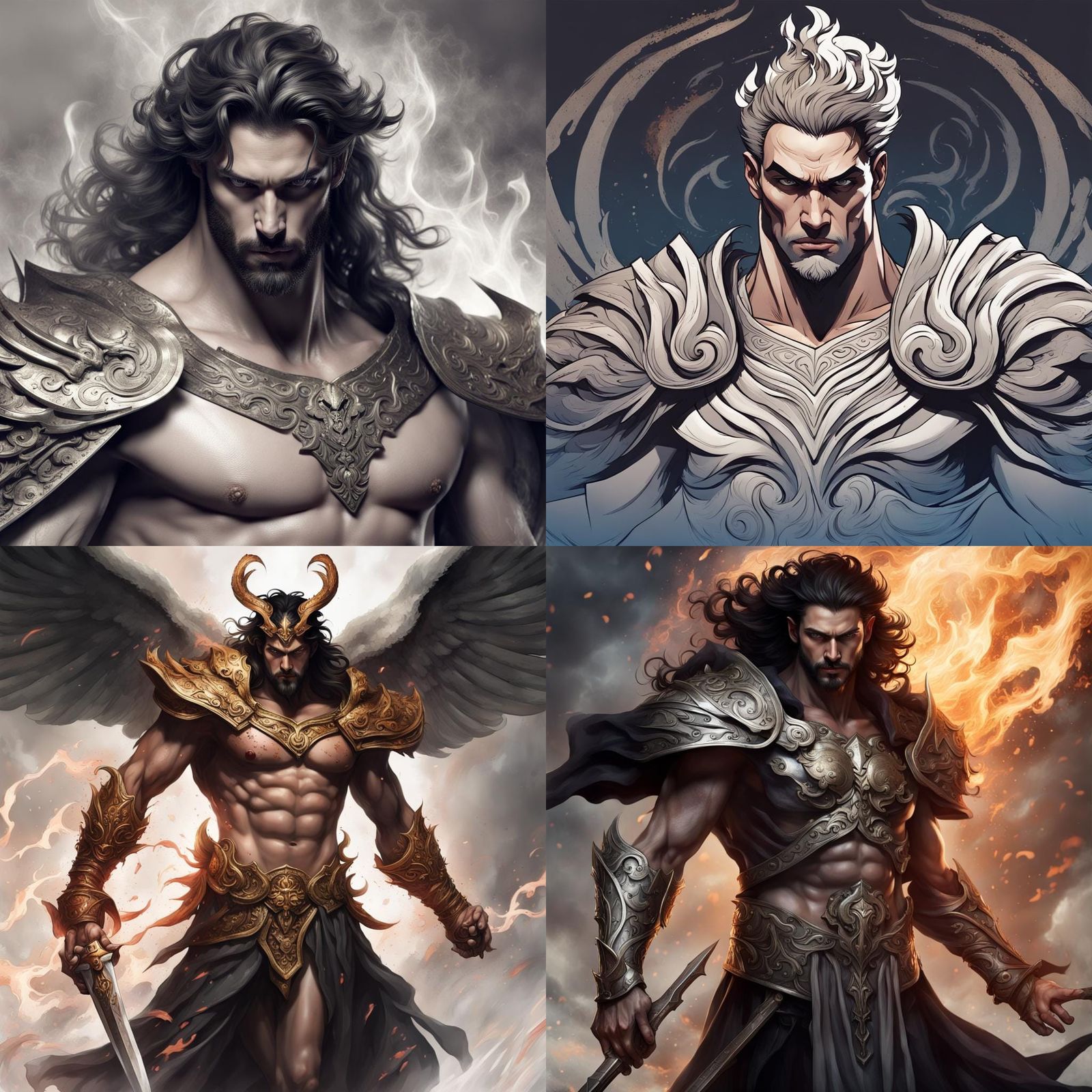 Greek Hero in Hades Art Style: Digital Pop Art