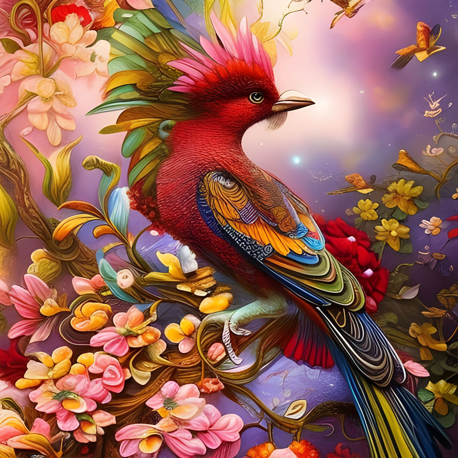 Fantasy Birds in Fairycore Storybook Style