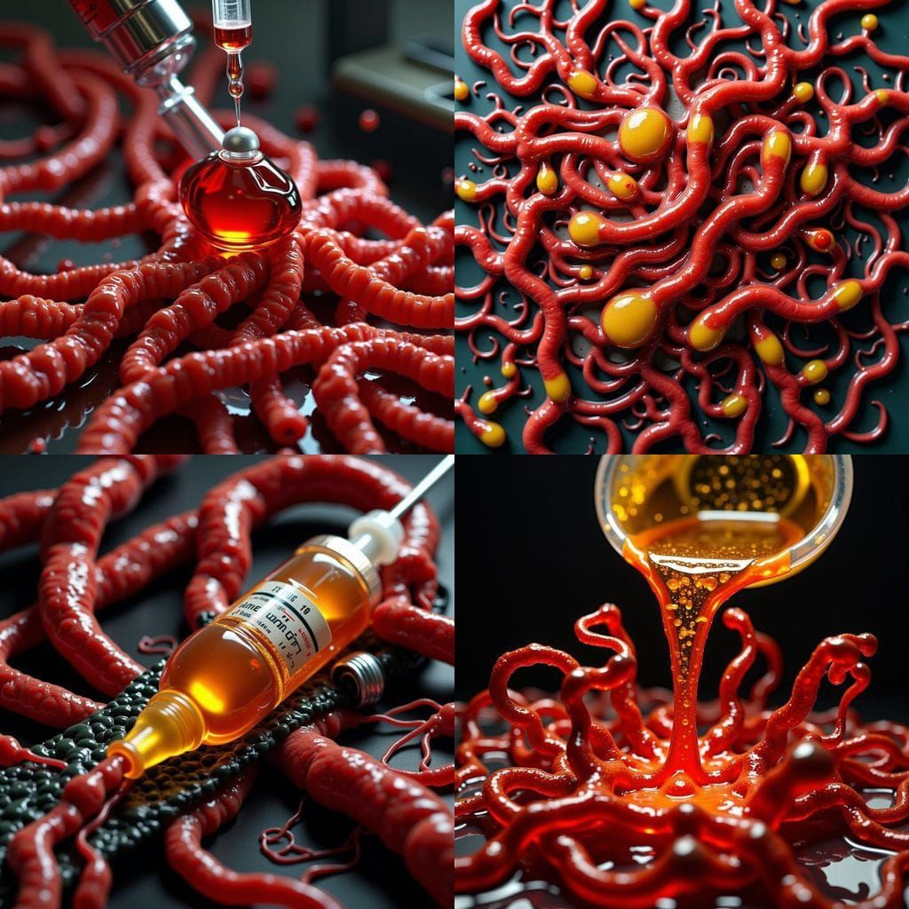 Synthetic Veins Art: Blood and Honey in Plastic and Wire