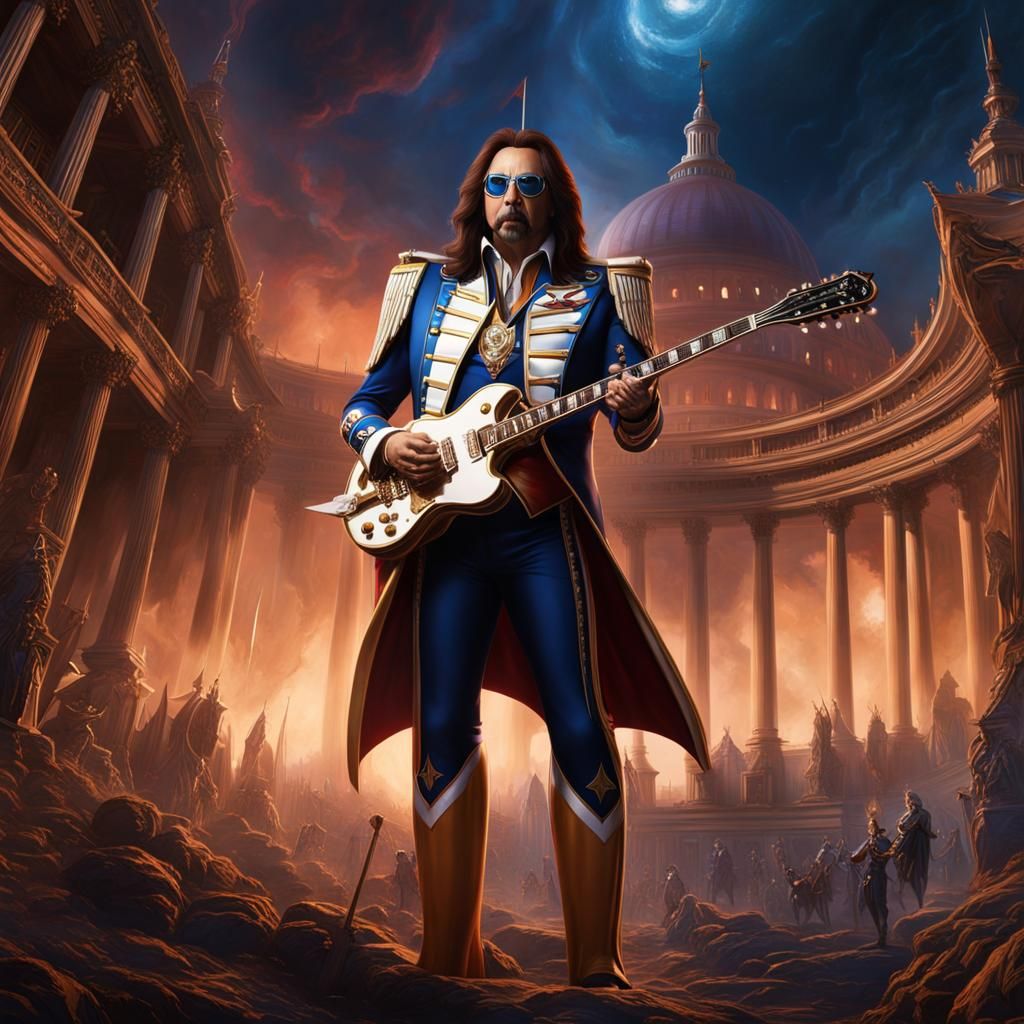 Ace Frehley as President: Detailed Matte Painting