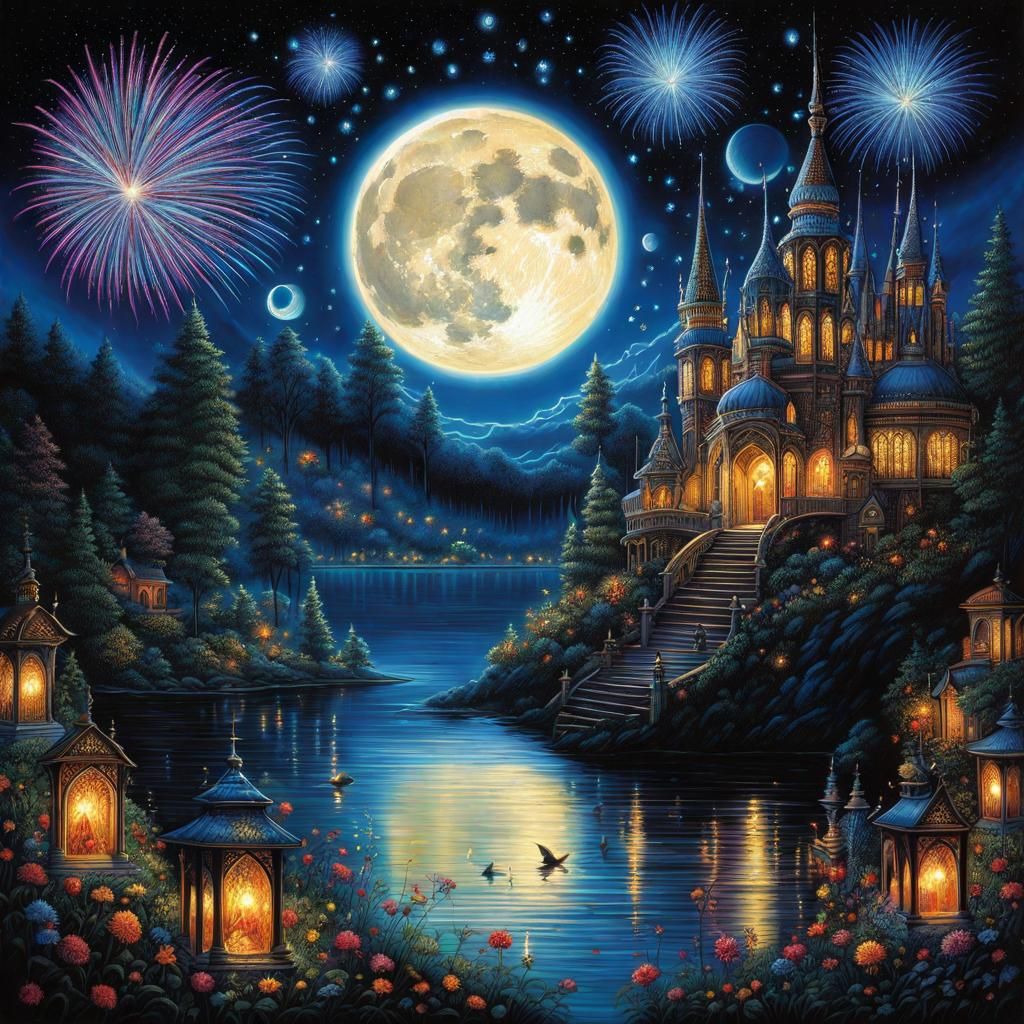 Gothic Diwali Night Celebration in Tim Burton Style