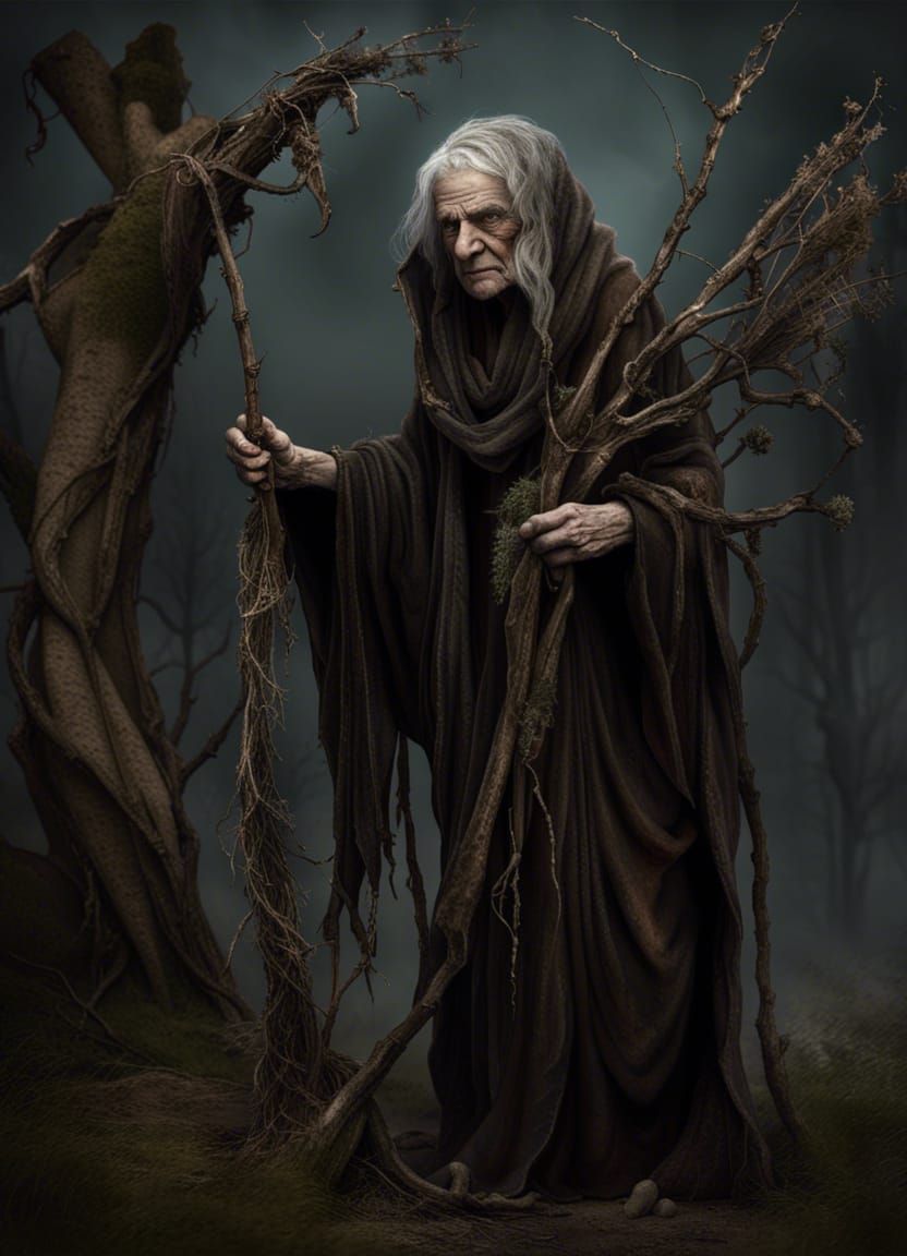 Old Crone in Ragged Robes