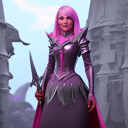 Drow Alice in Wonderland with Butcher Knife