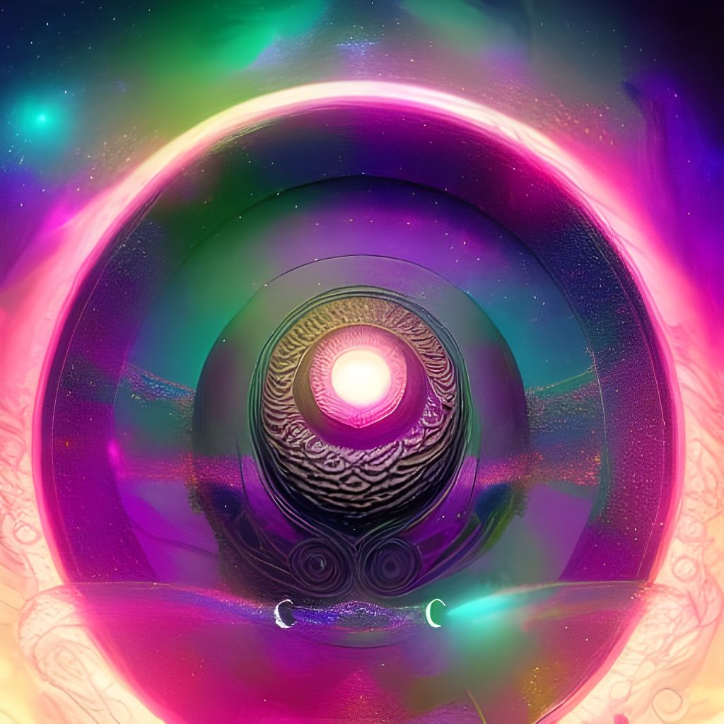 Cosmic Portal in Dreamy Universe, Digital Illustration