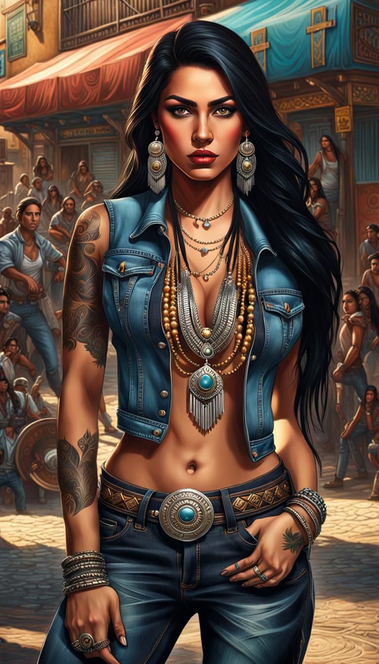 Sicaria of Sinaloa Cartel in Hyperrealistic Style