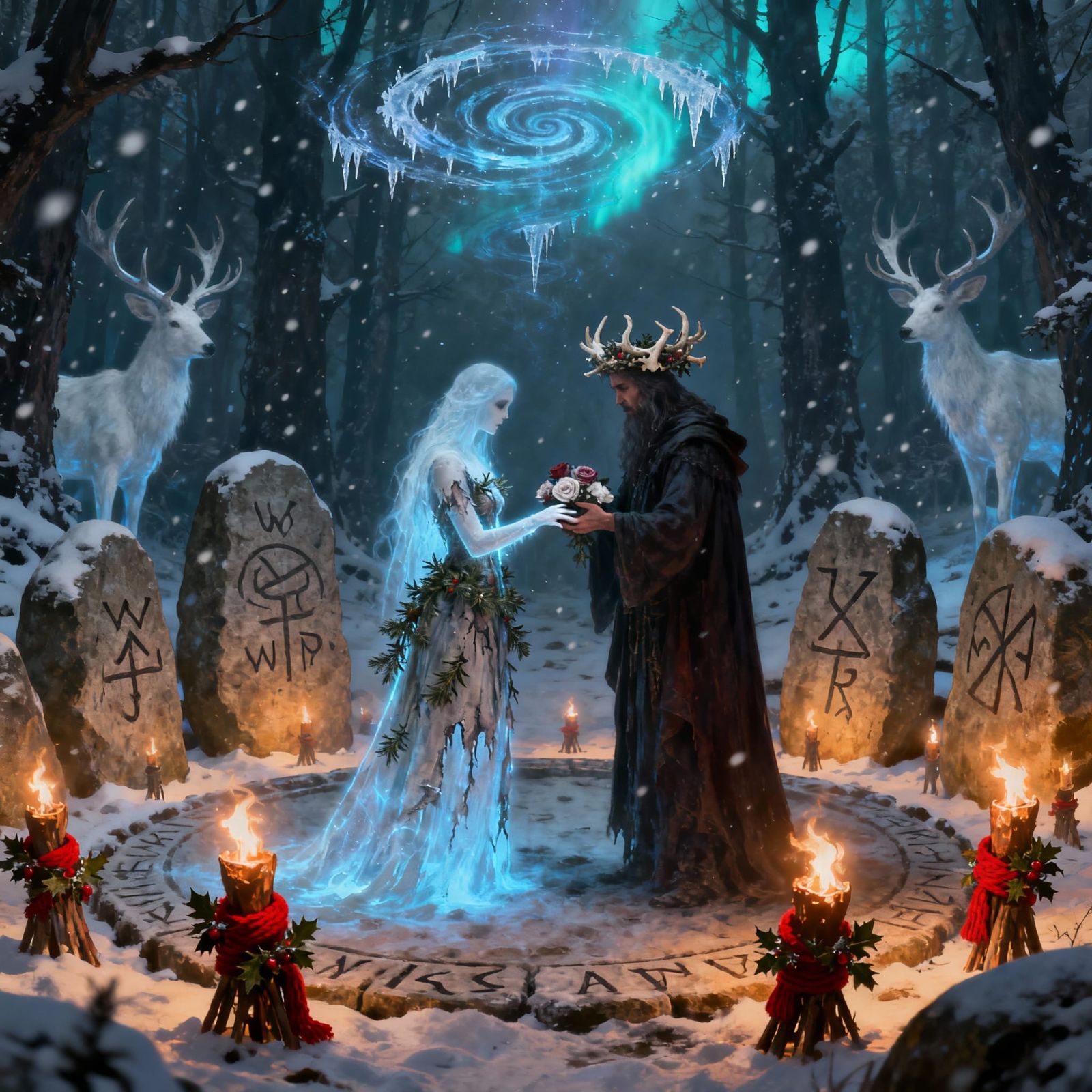 Necromancer Vows Eternal Love to Ghost Bride in Winter Fores...