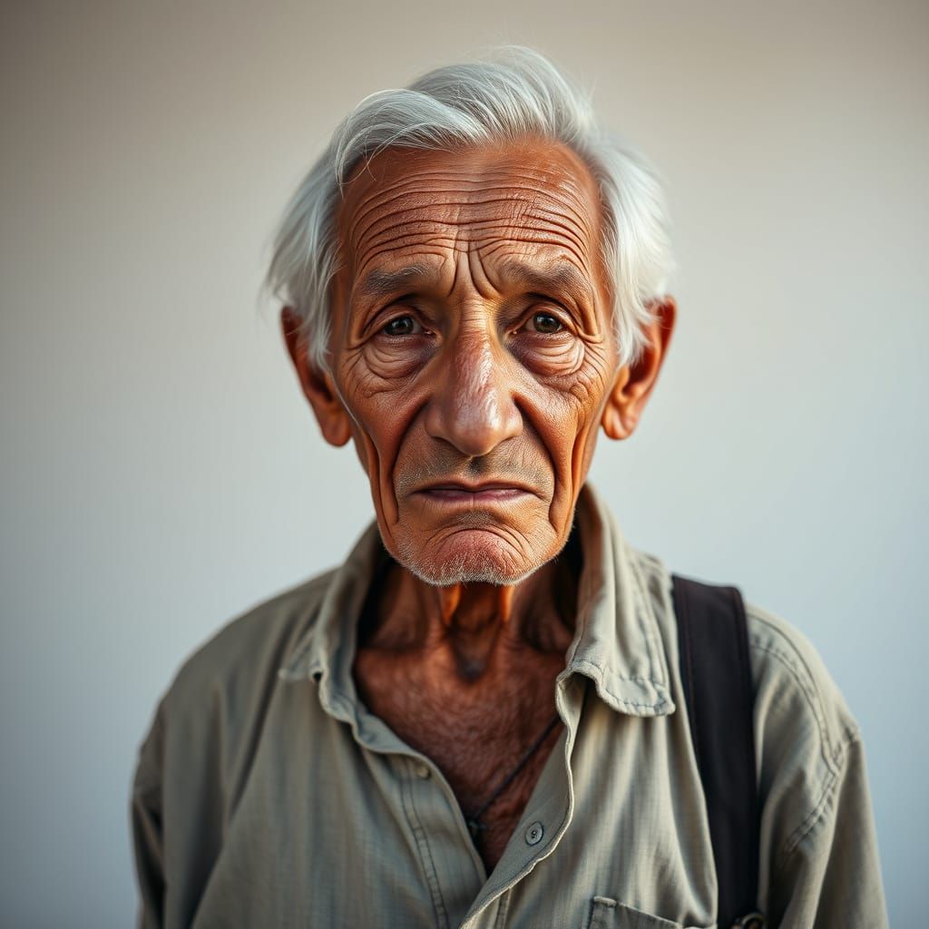 Ultra-Realistic Portrait of a 90-Year-Old Man